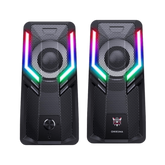 ONIKUMA G6 Gaming Speaker for PC/Phone 2.0 Channel RGB Atmosphere Light Stereo Bass 3.5mm AUX USB Wired Speaker